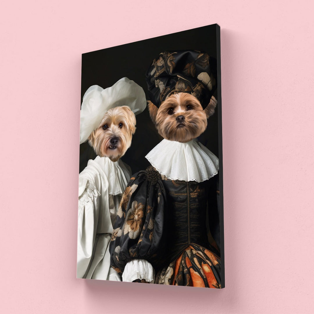 Paw & Glory, pawandglory, dog and couple portrait, custom pet paintings, louvenir pet portrait, pet portraits usa, funny dog paintings, dog portraits admiral, pet portrait