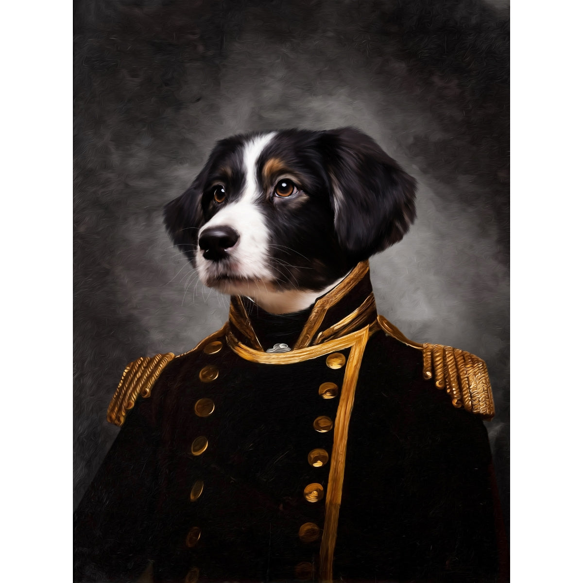 The Captain: Custom Pet Digital Portrait - Paw & Glory, paw and glory, professional pet photos, custom pet painting, admiral dog portrait, hogwarts dog houses, my pet painting, pet portraits usa, pet portraits