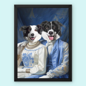 Paw & Glory, pawandglory, dog and couple portrait, digital dog portraits, admiral dog portrait, cat picture painting, hogwarts dog houses, custom dog painting, pet portrait