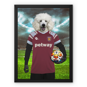 West Ham Football Club: Paw & Glory, pawandglory, custom pet painting, dog canvas art, paintings of pets from photos, custom dog painting, pet portraits, funny dog paintings, small dog portrait