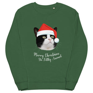Merry Christmas Ya Filthy Animal Minimalist Pet Face Sweatshirt