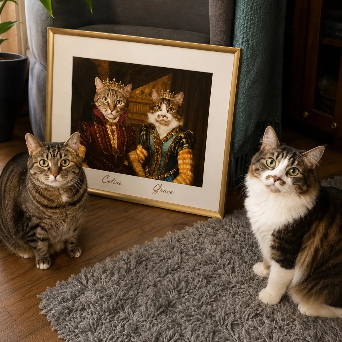 The Princesses: Custom Pet Portrait | royal pet portrait | Paw & Glory Memorial gift ideas