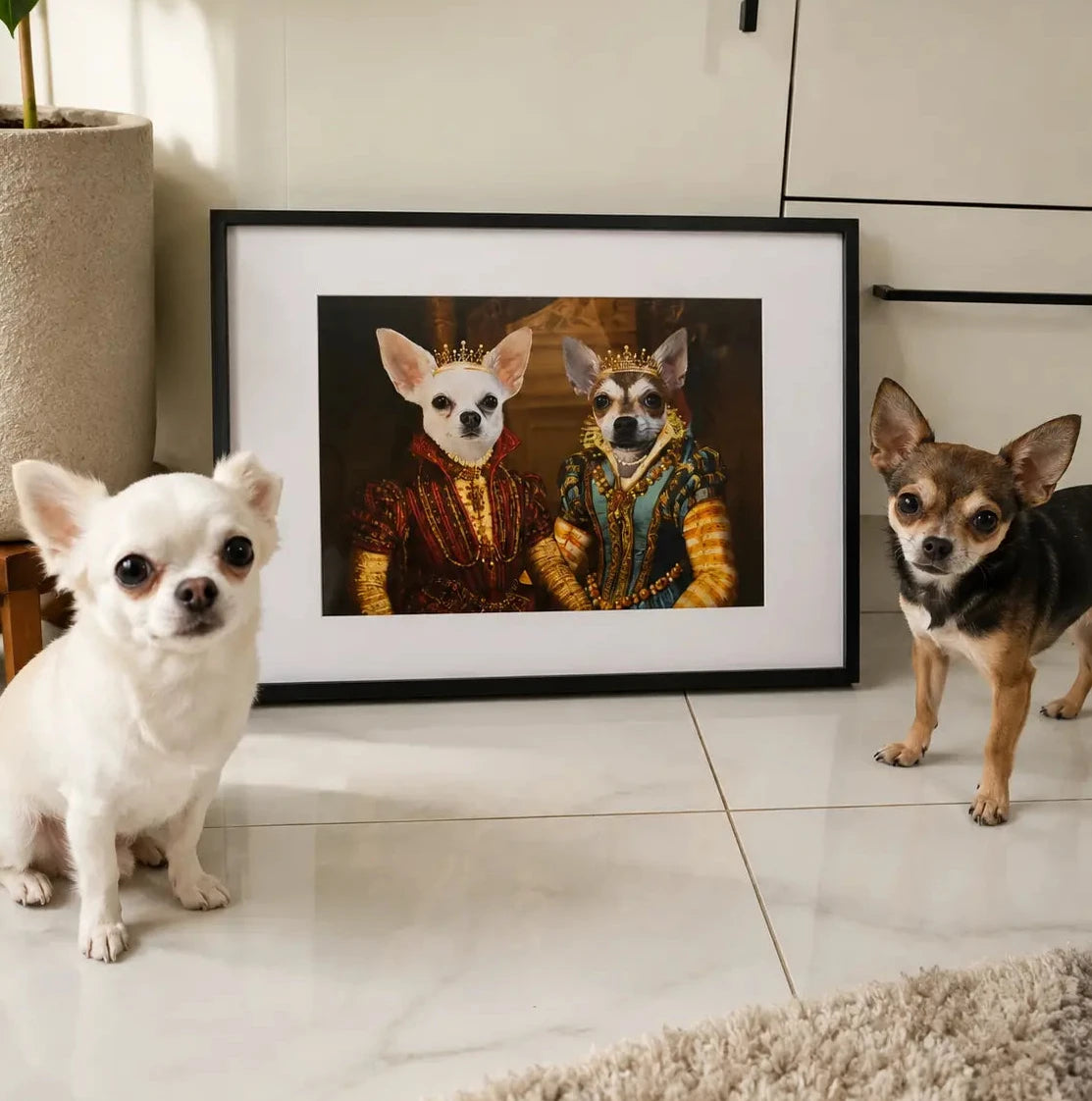 The Princesses: Custom Pet Portrait | royal pet portrait | Paw & Glory