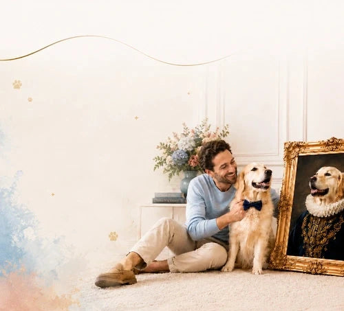Custom regal pet portraits by Paw & Glory