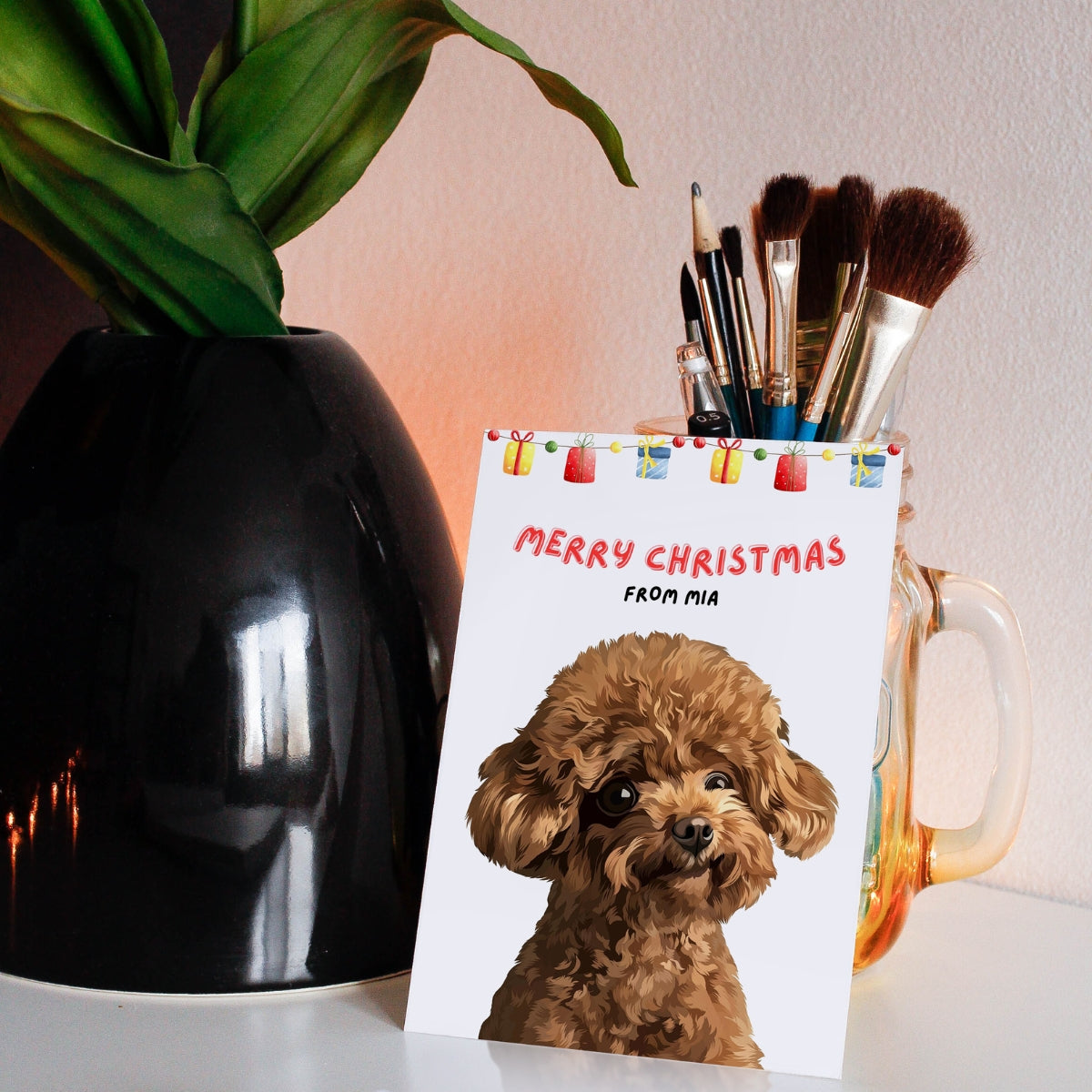 Modern Pet Christmas Cards