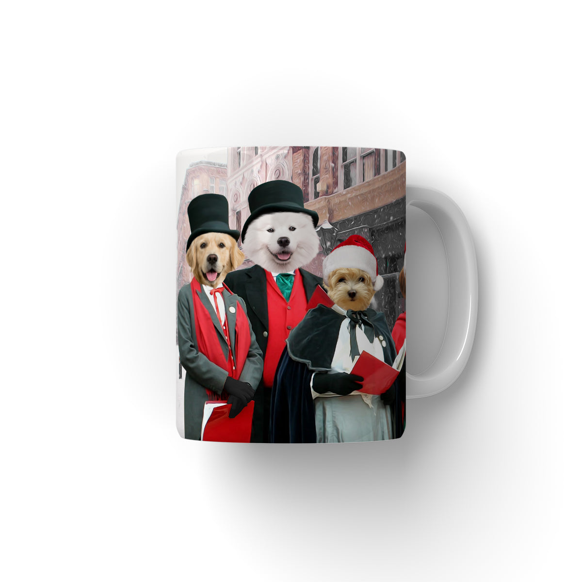 Merry Melodies Choir: Paw & Glory, pawandglory, dog on mug, personalised dog mug, custom mug with cats, mug with dog picture, personalised pet mugs, personalised mugs with dogs, Pet Portraits Mug