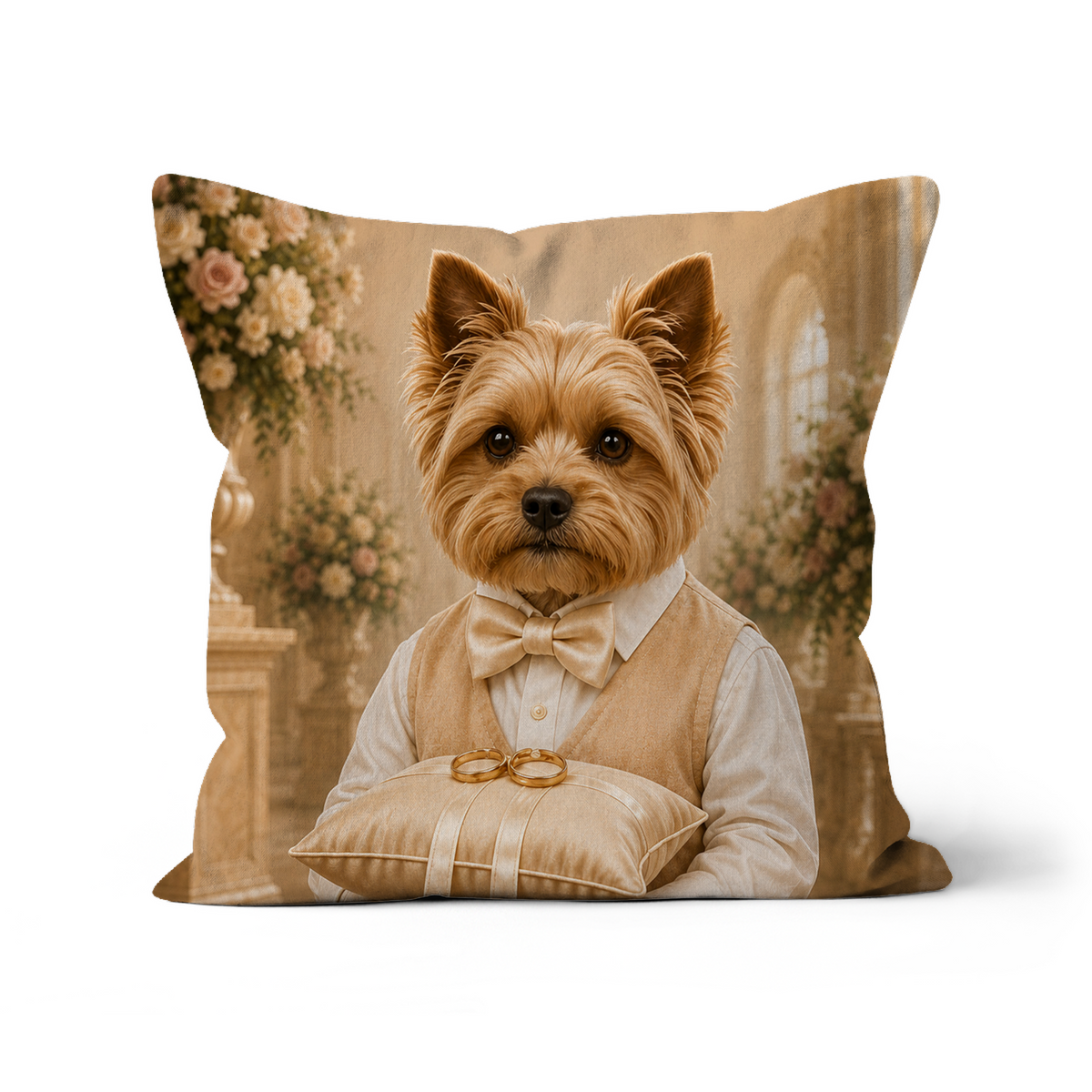 Pet Portraits | The Ring Bearer: Custom Pet Pillow | Paw & Glory