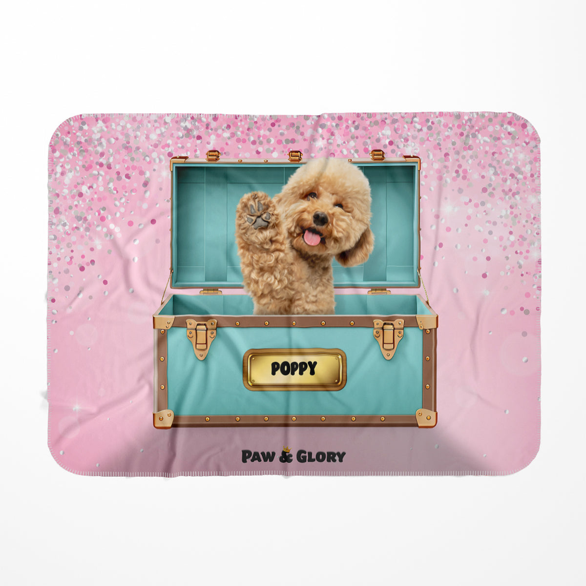 Paw-fany & Co. Luxury Trunk: Custom Pet Blanket