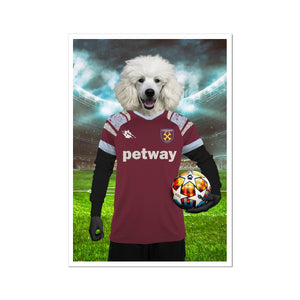 West Ham Football Club: Paw & Glory, pawandglory, pet portraits, draw your pet portrait, pet portrait singapore, pet portraits black and white, aristocratic dog portraits, dog portraits colorful, pet portraits