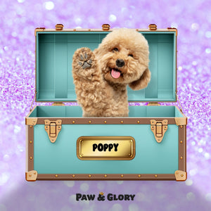 Paw-fany & Co. Luxury Trunk: Custom Digital Download Pet Portrait