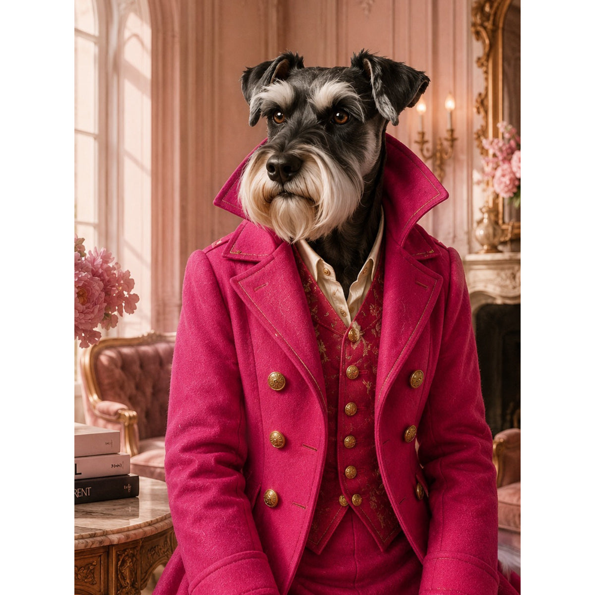 Rose Noir | Digital Pet Portrait | Paw & Glory