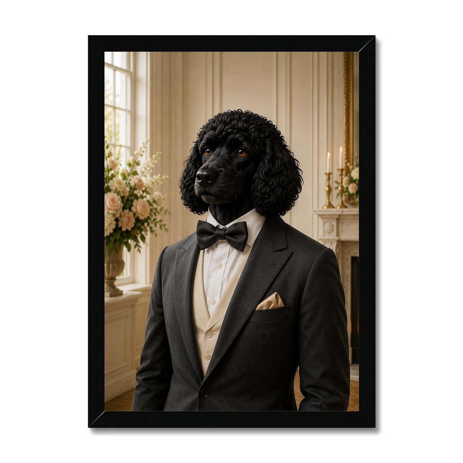Sharp Best Man: Custom Pet Framed Portrait