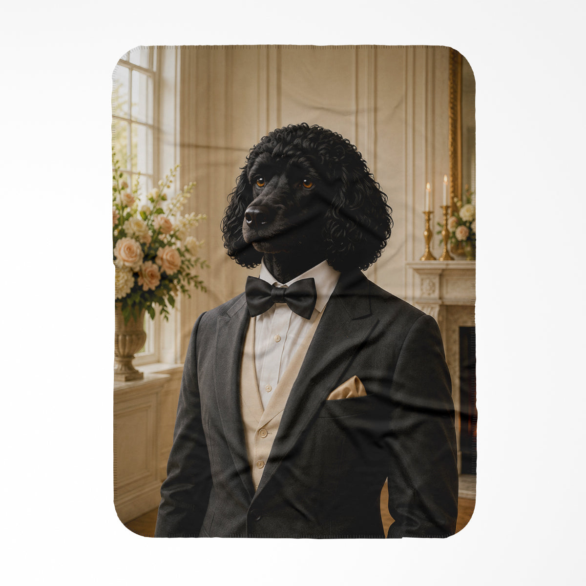 Pet Portraits | Sharp Best Man: Custom Pet Blanket | Paw & Glory