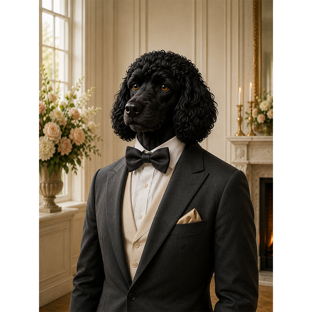 Pet Portraits| Sharp Best Man: Digital Pet Portrait | Paw & Glory