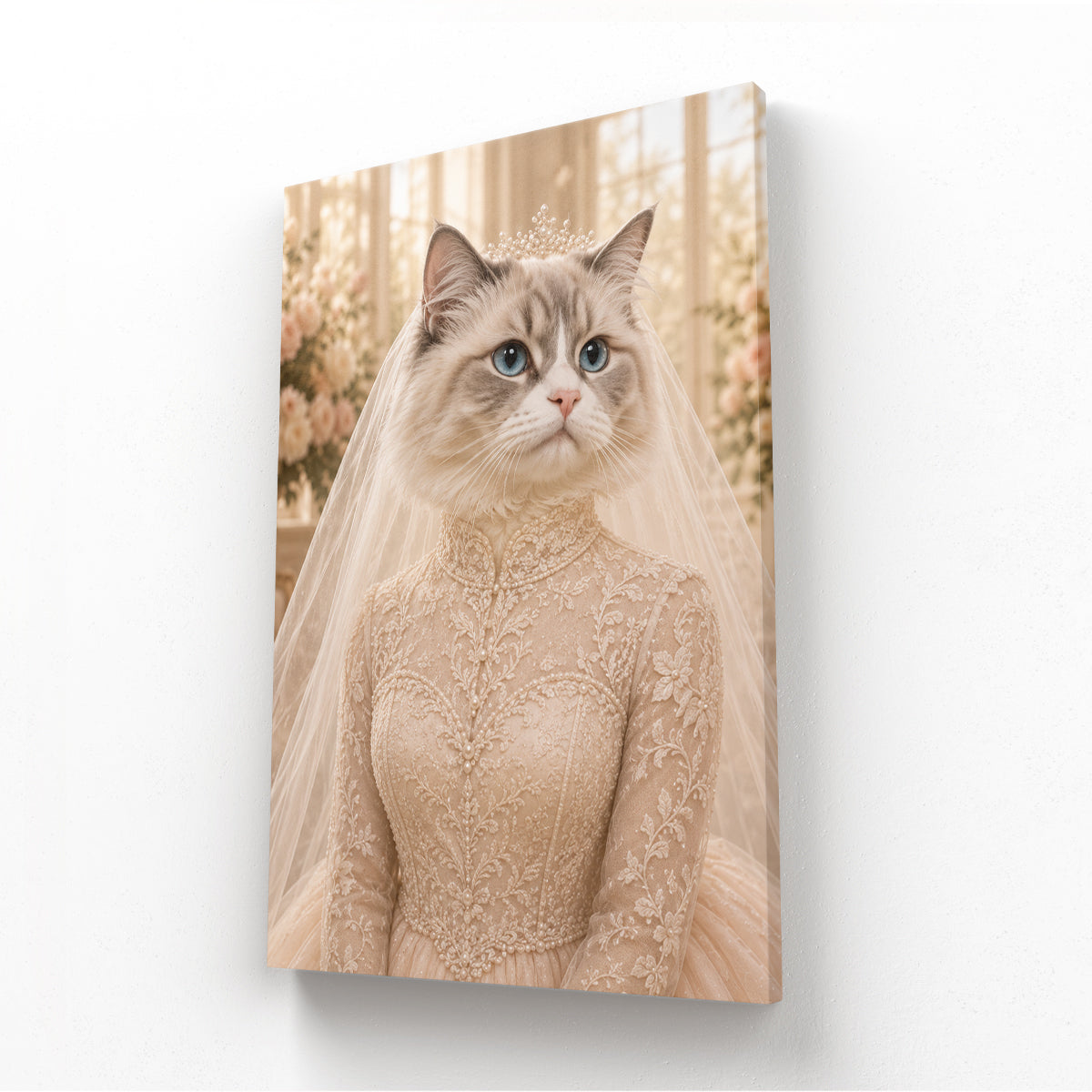 The Blushing Bride: Custom Pet Canvas