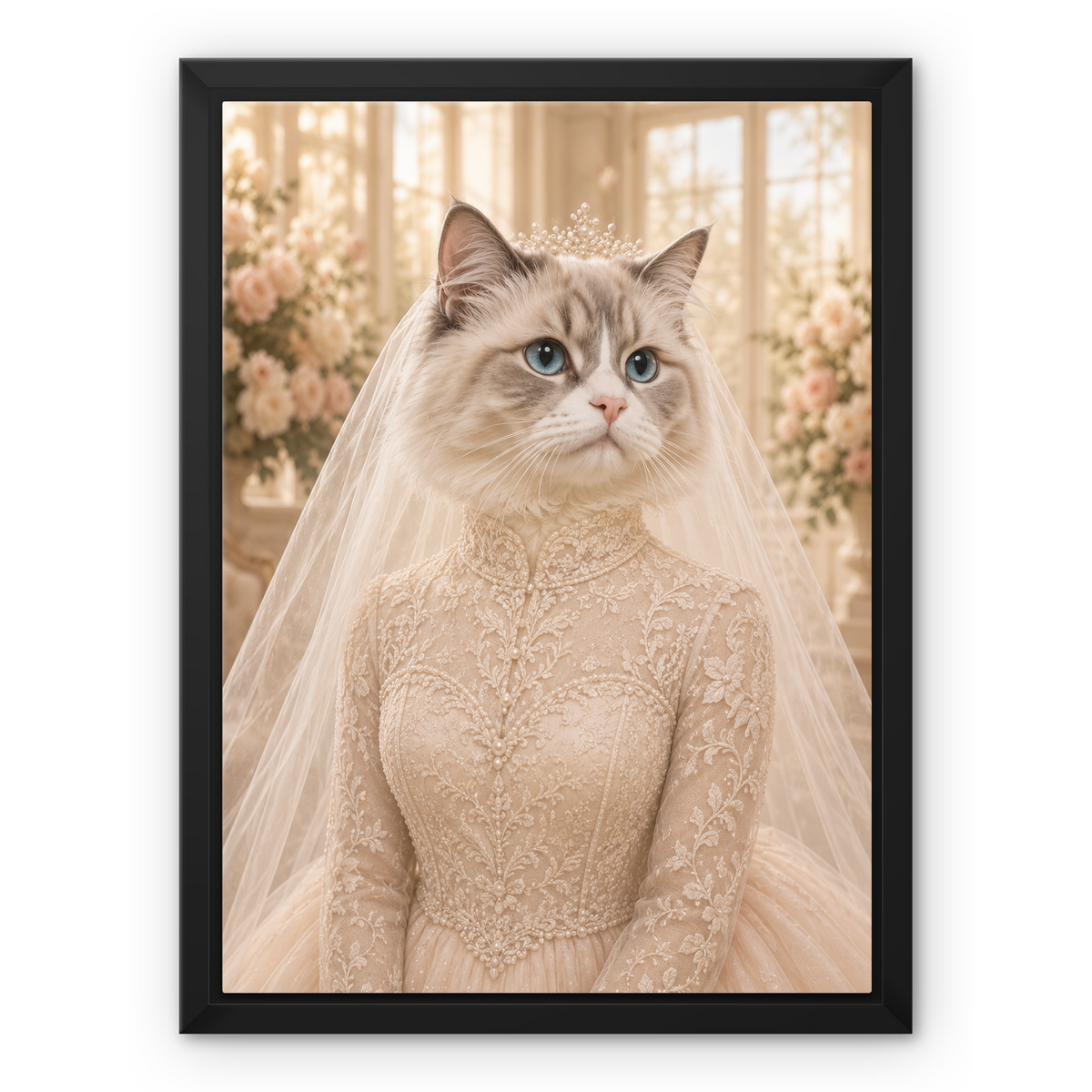 Pet Portraits | The Blushing Bride: Custom Pet Canvas | Paw & Glory