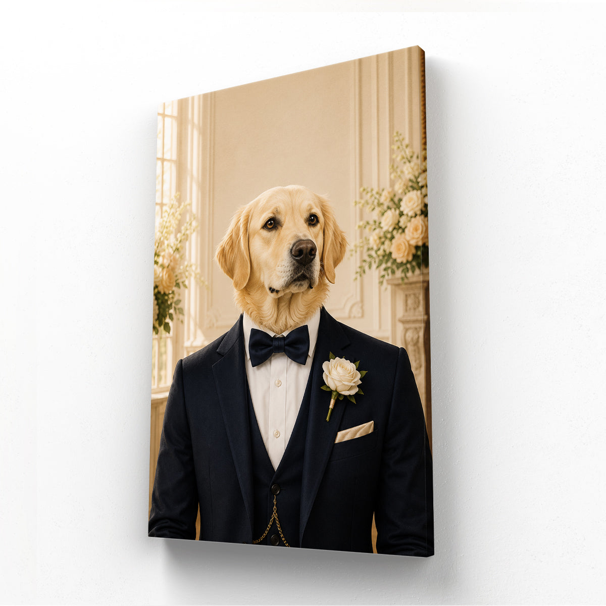The Dapper Groom: Custom Pet Canvas