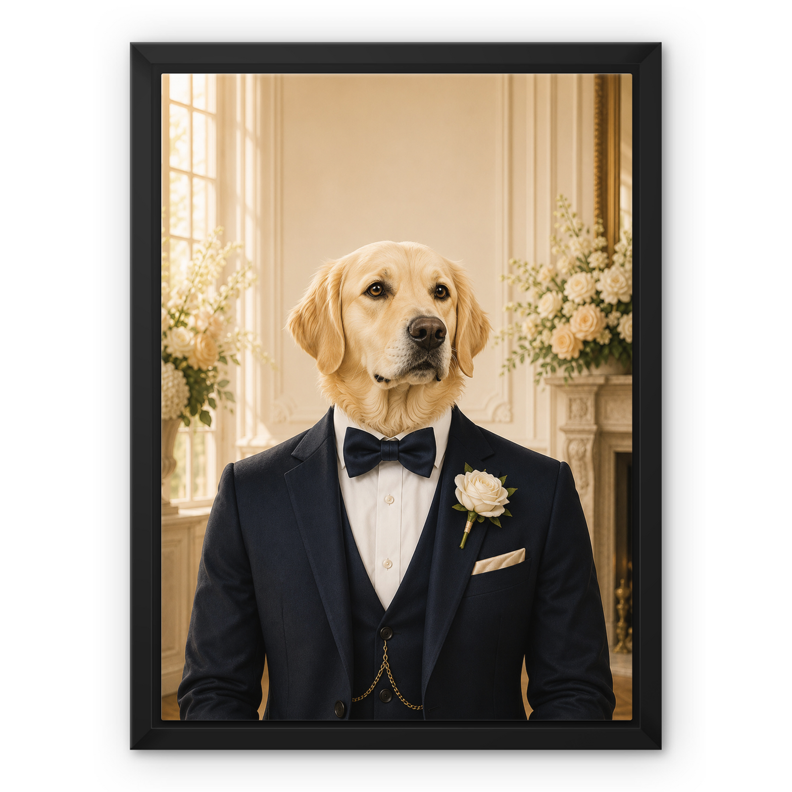 The Dapper Groom: Custom Pet Canvas