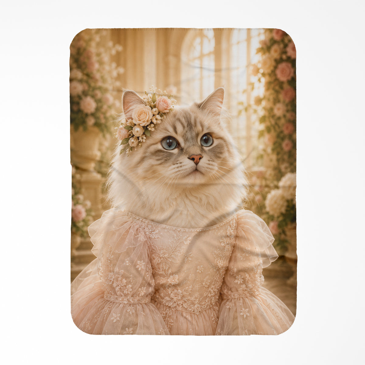 Pet Portraits | The Flower Girl: Custom Pet Blanket | Paw & Glory