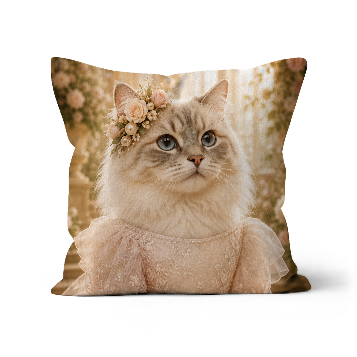 Pet Portraits| The Flower Girl: Custom Pet Pillow | Paw & Glory