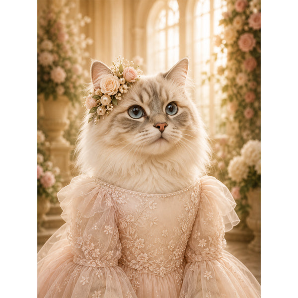 The Flower Girl: Custom Digital Download Pet Portrait personalised pet artwork