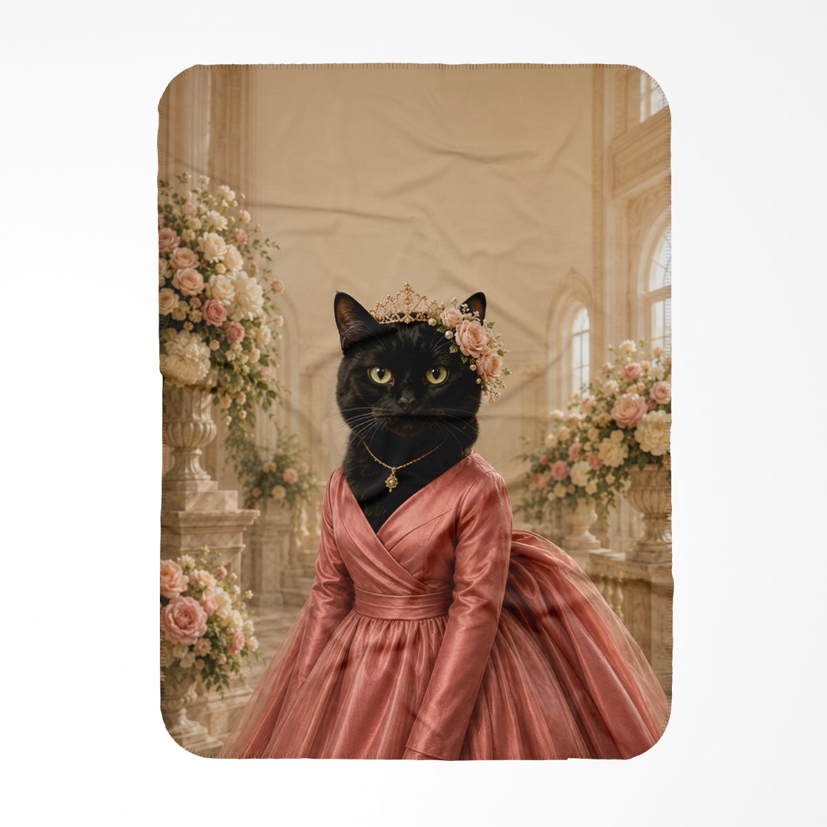 Pet Portraits | The Maid Of Honour: Custom Pet Blanket | Paw & Glory