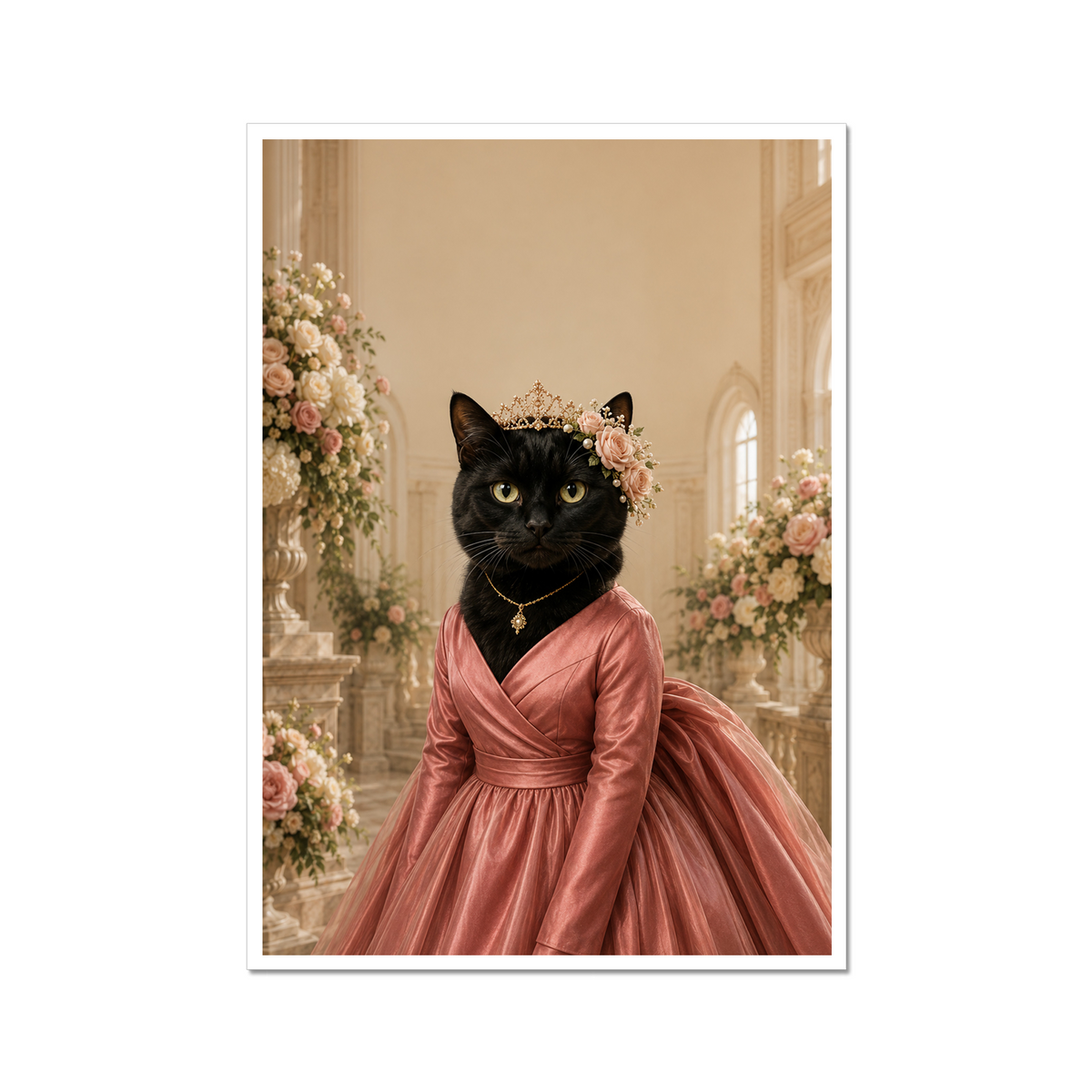 Pet Portraits | The Maid Of Honour: Custom Pet Framed Portrait | Paw & Glory