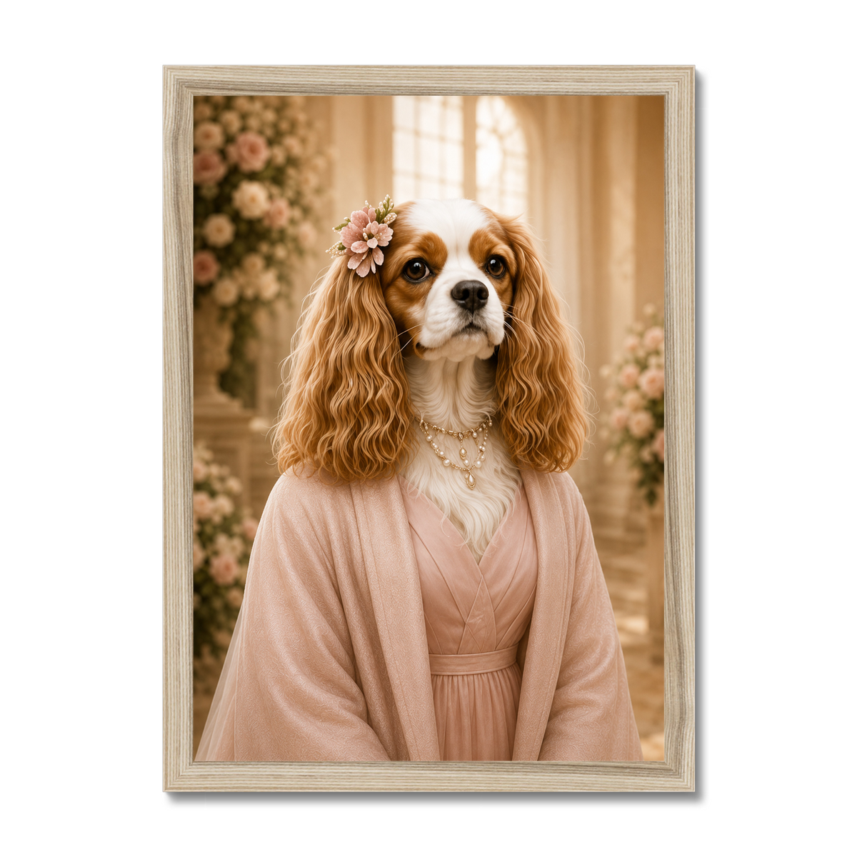 Pet Portraits | The Timeless Bridesmaid: Custom Pet Framed Portrait | Paw & Glory