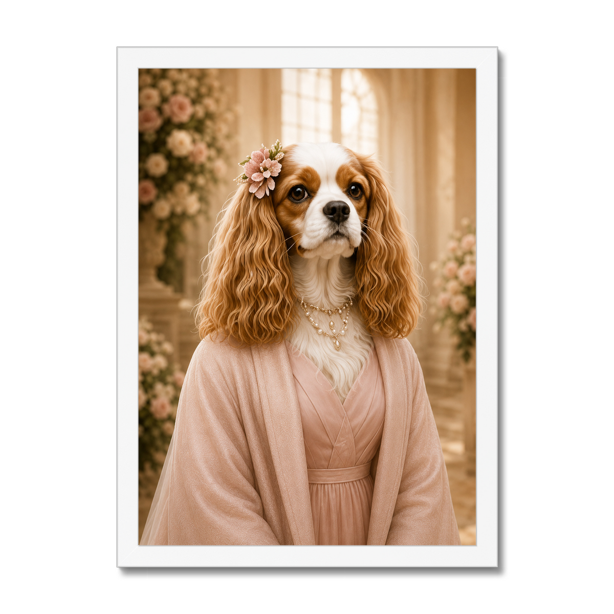 Pet Portraits | The Timeless Bridesmaid: Custom Pet Framed Portrait | Paw & Glory