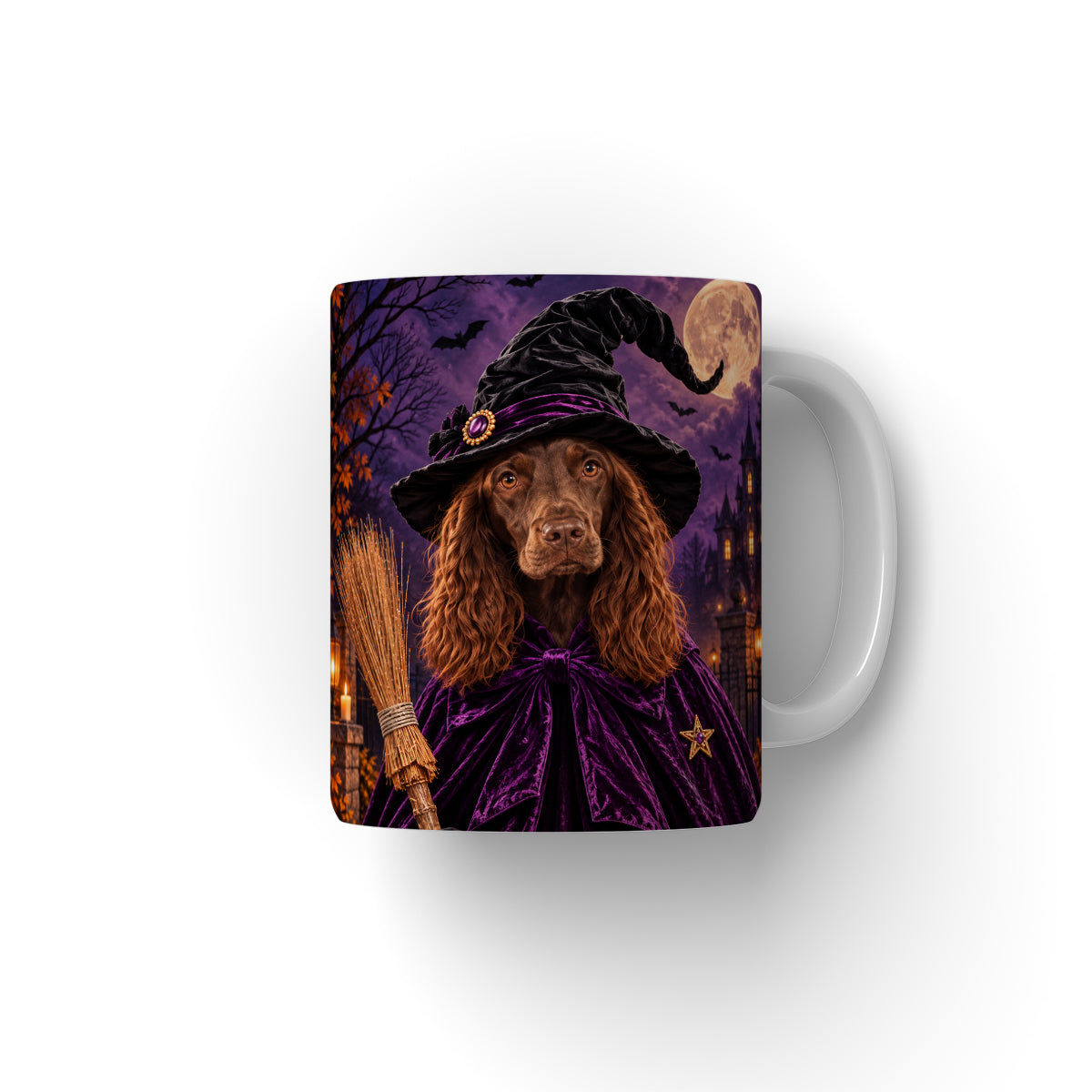 The Witch: Custom Pet Coffee Mug - Paw & Glory - Dog Portraits - Pet Portraits