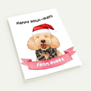 Watercolour Happy Howlidays Christmas Cards