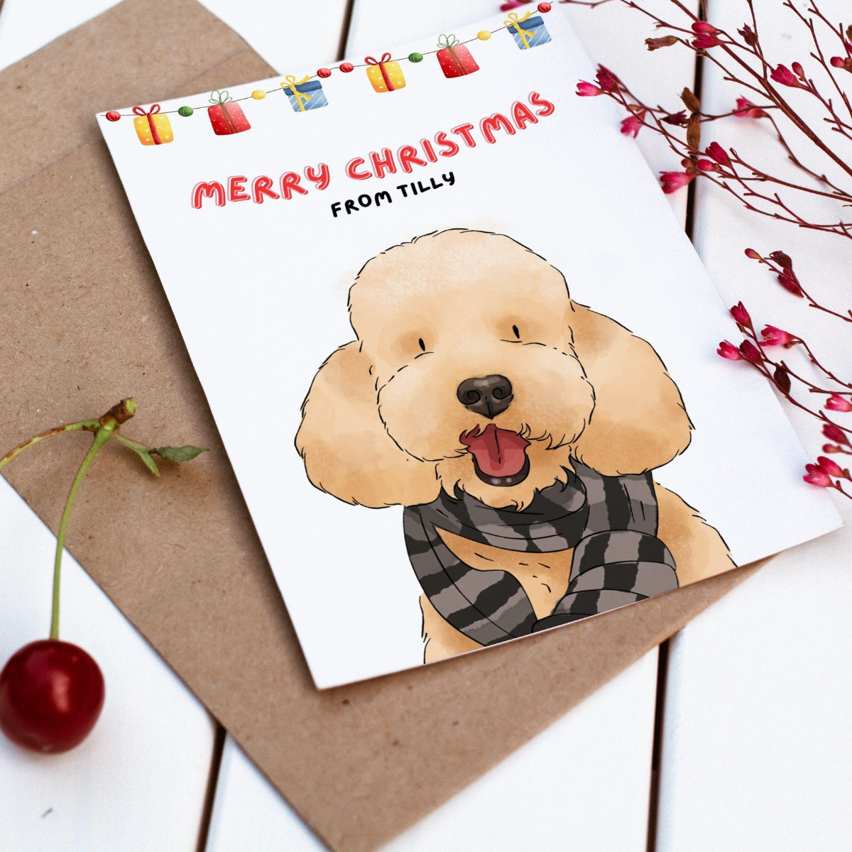 Watercolour Pet Christmas Cards