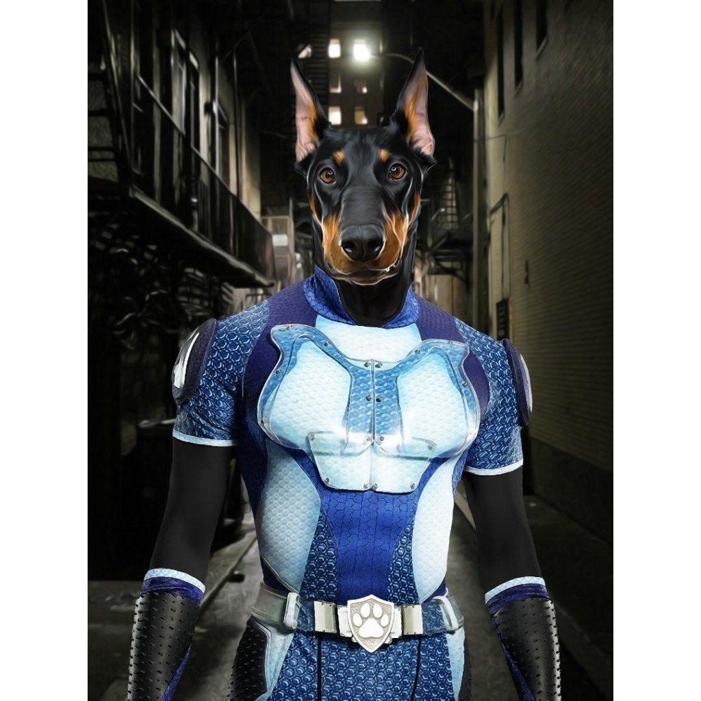 Speedster Superhero Custom Digital Download Pet Portrait | Paw & Glory