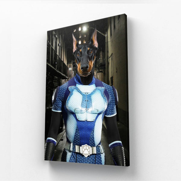 Speedster Superhero Custom Pet Canvas | Custom Pet Portrait Canvas | Paw & Glory