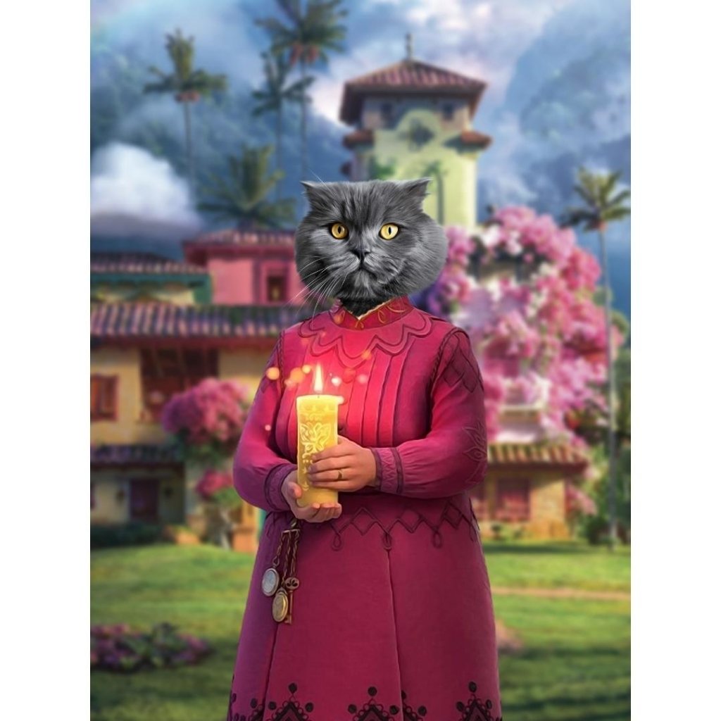 Pet Portraits | Abuela (Encanto Inspired): Custom Digital Download Pet Portrait | Paw & Glory
