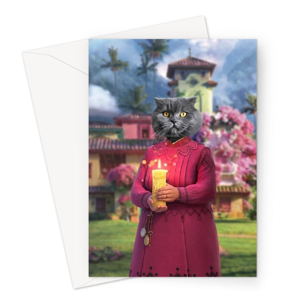 Pet Portraits | Abuela (Encanto Inspired): Custom Pet Greeting Card | Paw & Glory