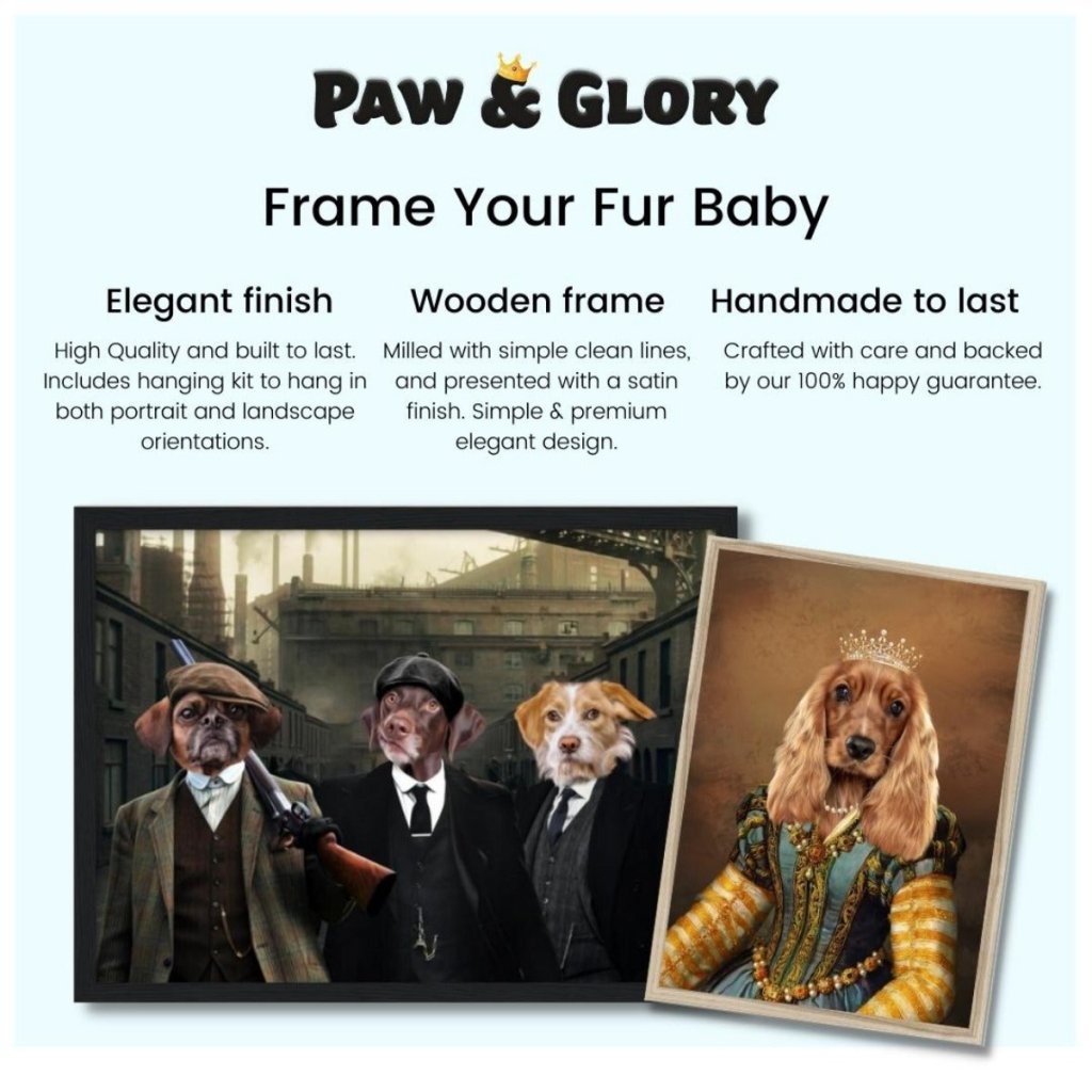 Pet Portraits | Add a Frame to Your Poster | Paw & Glory