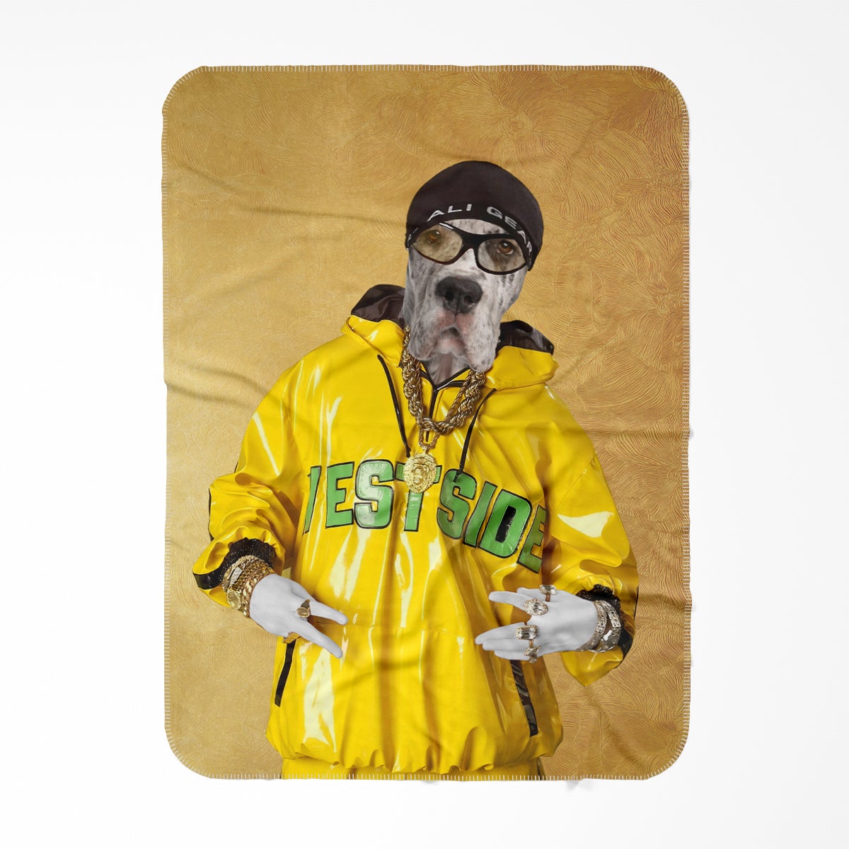 Pet Portraits | Ali G: Custom Pet Blanket | Paw & Glory