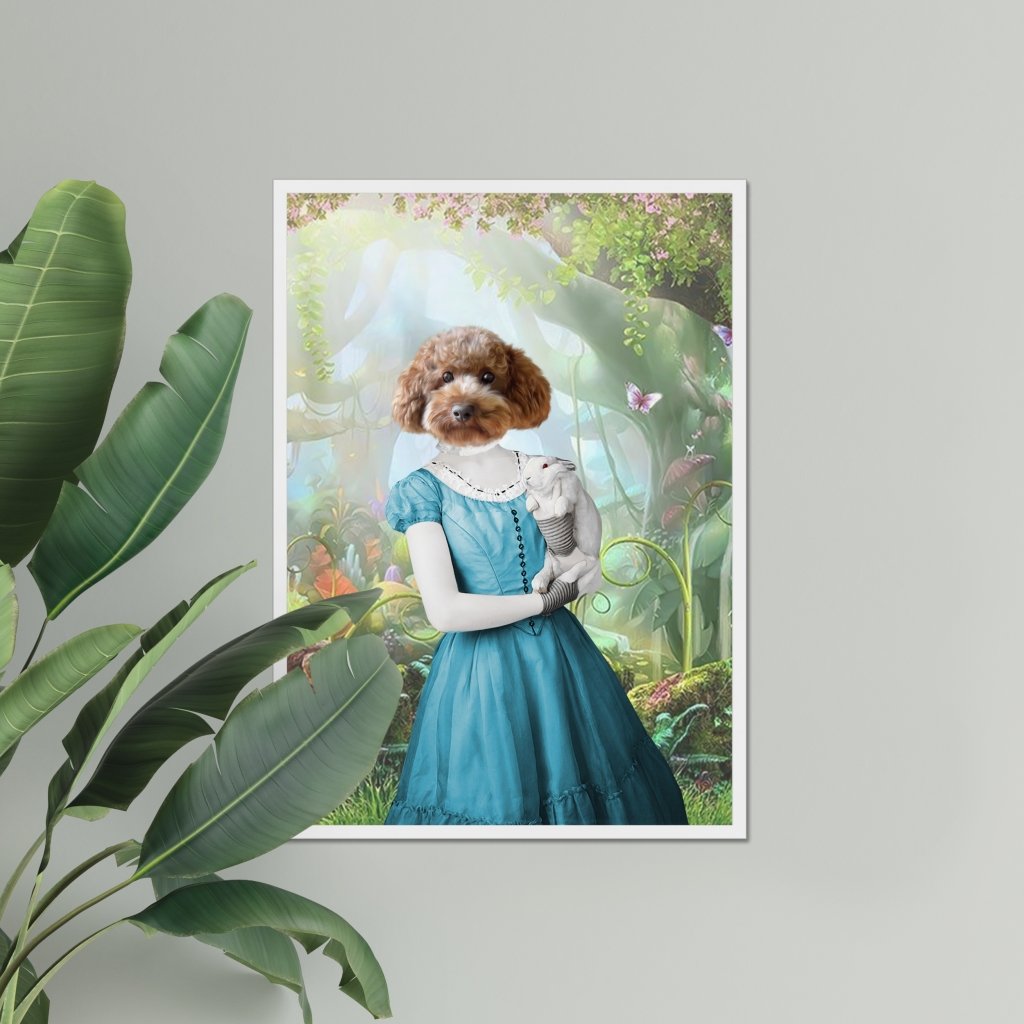 Pet Portraits | Alice in Wonderland: Custom Pet Portrait | Paw & Glory