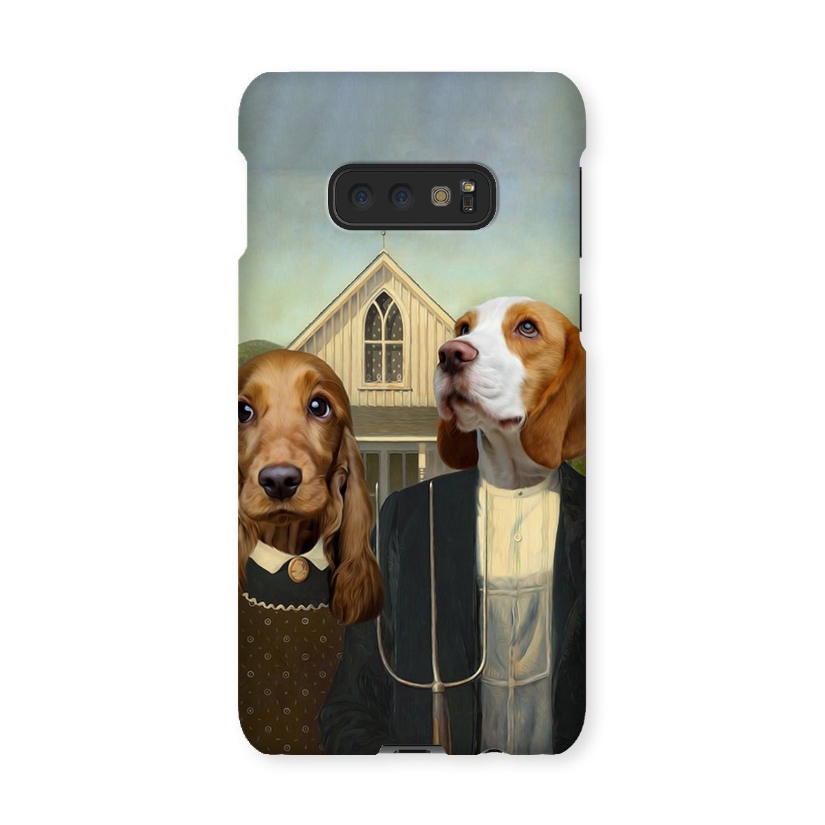 Gothic Farm Couple Custom Pet Phone Case | Personalized Pet Gift | Paw & Glory