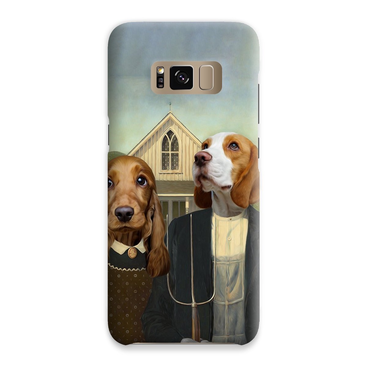 Gothic Farm Couple Custom Pet Phone Case | Personalized Pet Gift | Paw & Glory