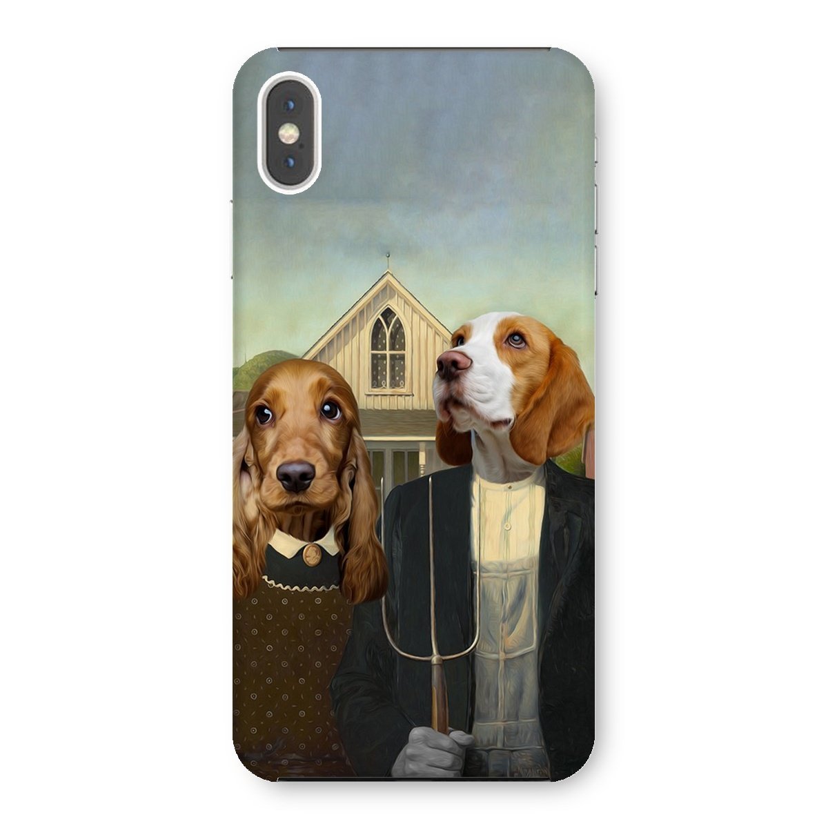 Gothic Farm Couple Custom Pet Phone Case | Personalized Pet Gift | Paw & Glory