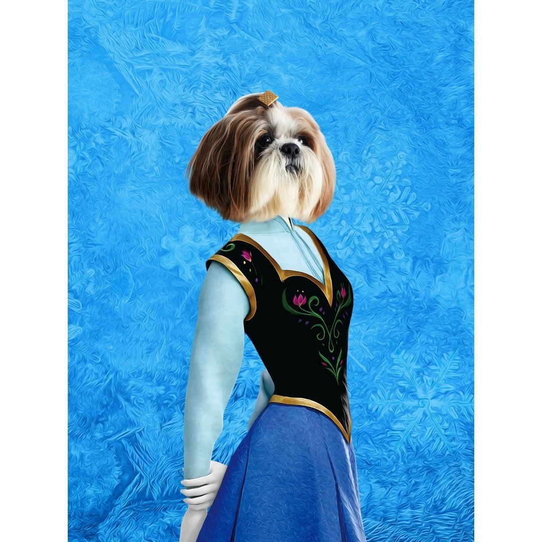 Snow Princess Custom Digital Download Pet Portrait | Paw & Glory