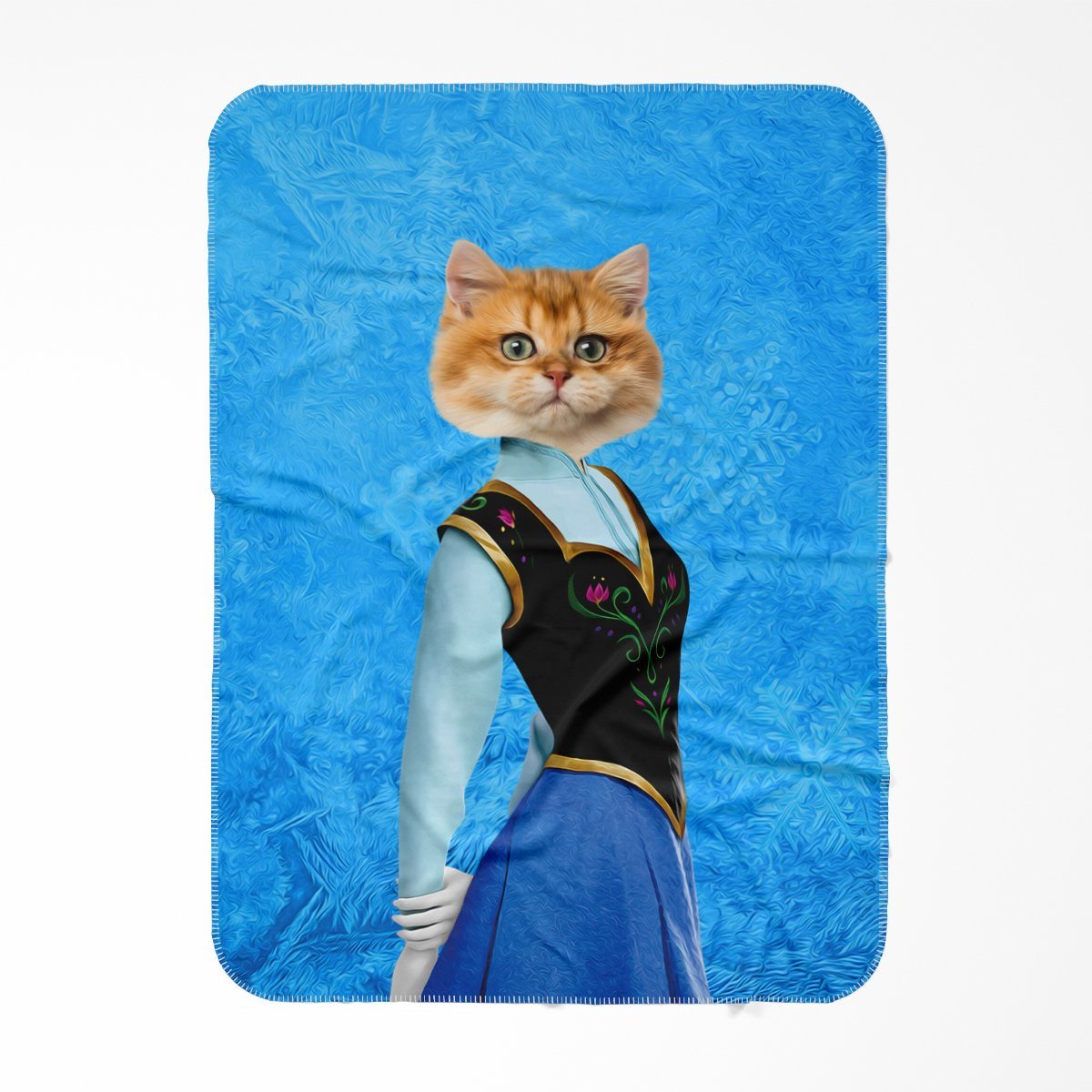 Pet Portraits | Ana (Frozen Inspired): Custom Pet Blanket | Paw & Glory
