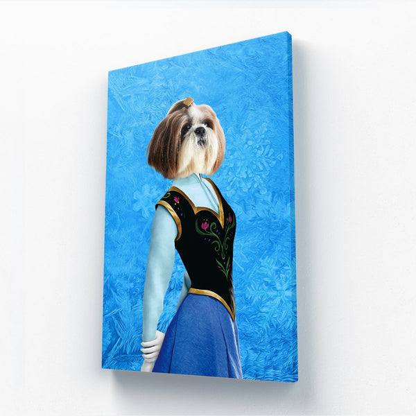 Snow Princess Custom Pet Canvas | Custom Pet Portrait Canvas | Paw & Glory