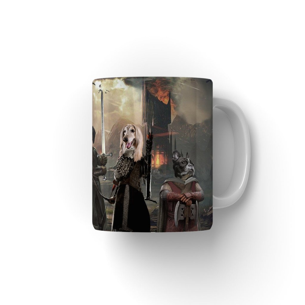 Pet Portraits | Aragon, Legolas & Gimli: Custom Pet Coffee Mug | Paw & Glory