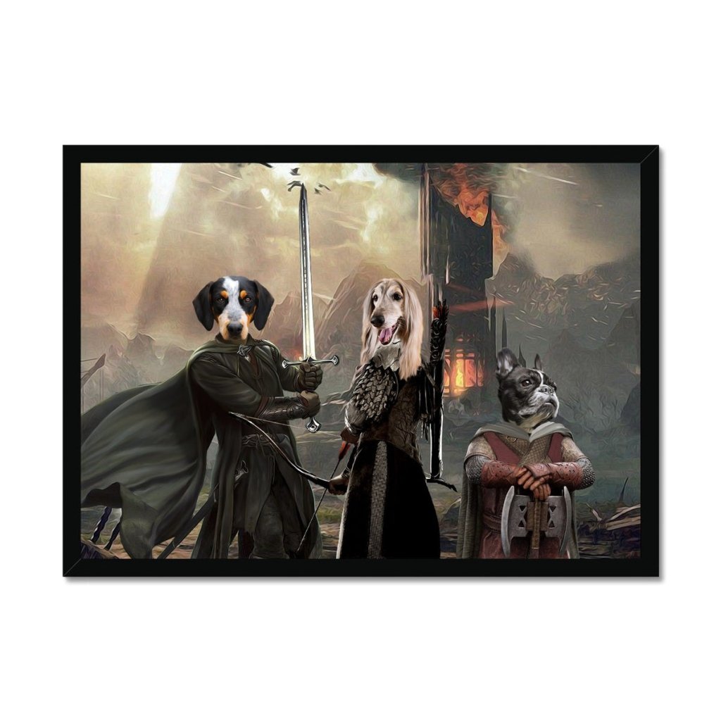 Pet Portraits | Aragon, Legolas & Gimli: Custom Pet Portrait | Paw & Glory