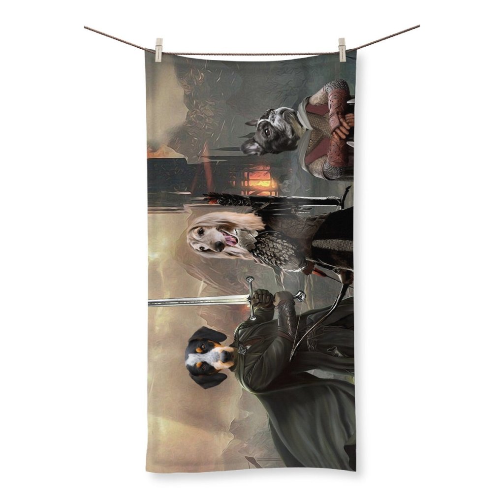 Aragon, Legolas & Gimli: Custom Pet Towel - Paw & Glory - Dog Portraits - Pet Portraits