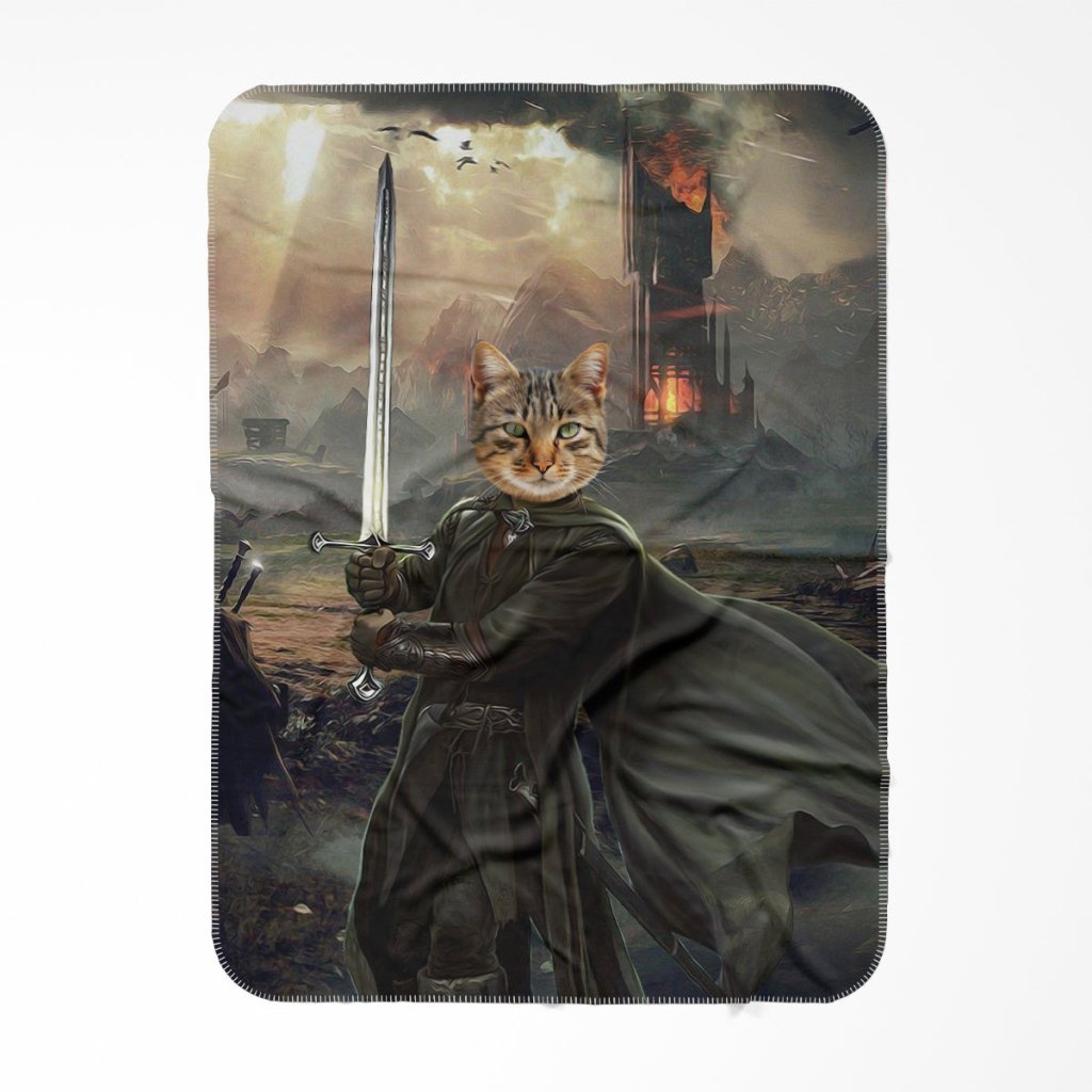 Pet Portraits | Aragon (Lord Of The Rings Inspired): Custom Pet Blanket | Paw & Glory
