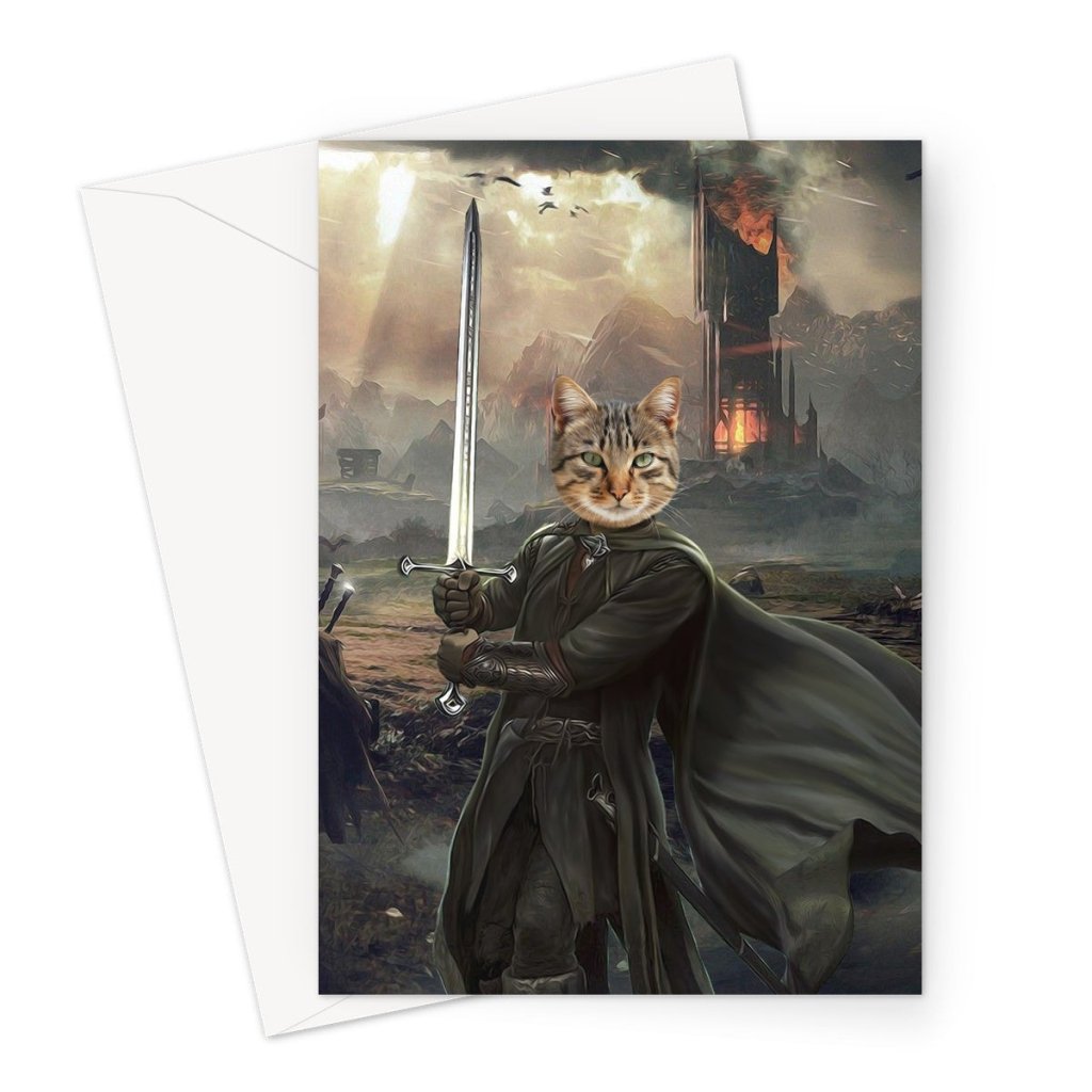 Pet Portraits | Aragon (Lord Of The Rings Inspired): Custom Pet Greeting Card | Paw & Glory